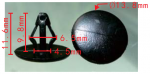 FORD ,MAZDA  F1CZ-16774-A, 455-56-741 клипса  6.5x9.8x13.8mm