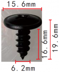 NISSAN саморез 6*20*16 mm