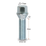 Болт M14X1,50X40 Цинк Конус с выступом ключ 17 мм C17D40 Z