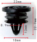 VAG, VW, AUDI 6K0868243C клипса  8.9x13x22mm