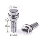 Болт VOLVO BOLT M14X1,50X28 Хром Конус с выступом, ключ 19 мм