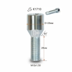 Болт M12X1,50X28 Цинк Конус, Dголовы=20мм, внутр. 10 луч. Звезда 275110 Z VST20A28 Z