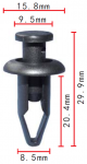 Nissan 76882-57A00 клипса  8.5x20.4x15.8mm