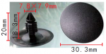 Renault 7703077090, 8200727568 Клипса черная 7,9x18,3x30,3 mm