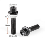 Болт M14X1,25X50 Черный Цинк вращ.Конус с выступом ключ 17 C17F50 BA