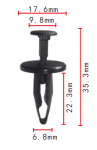 GM 200590899 клипса  6.8x22.3x17.6mm