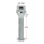 Болт M12X1,25X50 Цинк Конус с выступом ключ 17 мм C17B50 Z