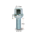 Болт M12X1,50X25 Цинк Сфера с выступом ключ 17 мм S17A25 Z