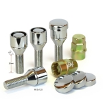 К-т секретных болтов M12X1,25X28 Хром Конус, вращ. кольцо, хром пласт. Колпачок, 2 кл. 372110X2