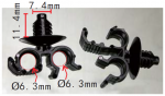 Клипса  7.4x11.4mm  d6.3mm