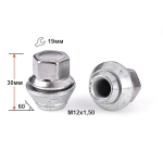 Гайка 343145i Z M12X1,50 Цинк высота 30 мм закр. Форд с нерж.колпачком кл.19мм