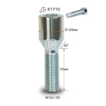 Болт M12X1,50X33 Цинк Конус, Dголовы=20мм, внутр. 10 луч. Звезда 275130 Z VST20A33 Z