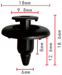 Toyota 90467-06150 клипса  6x8x18mm