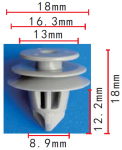 HONDA   91560-SLJ-J01 клипса  8.8x12.2x18mm