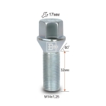Болт M14X1,25X32 Цинк Конус с выступом ключ 17 мм C17F32 Z