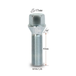 Болт M14X1,25X40 Цинк Конус с выступом ключ 17 мм C17F40 Z