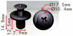 Hyundai 8659028000, KIA 0G0325007A, Mazda B09251833, Ford MB45556143 Клипса бампера  7.9x12.5x17.5mm