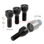 FARAD STAR болт/конус-черные BVN728 14х1,25*L28*Key17