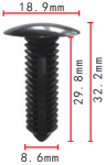 GM 10185925 светло-коричневая клипса   8.6x29.8x18.9mm
