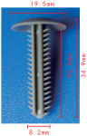GM  15986343 клипса  8.2x33.5x19.5mm