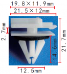 GM 11518988  клипса  12.5x14.6x19.8mm