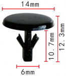 Mazda  J001-56-741 клипса  6x10.7x14mm