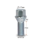 Болт M14X1.50X27 Цинк Конус с выступом ключ 17 мм C17D27 Z