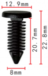 UNIVERSAL клипса  8x20.7x12.9mm