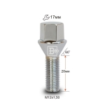 Болт M12x1,50х28 Хром, Конус с выступом 1807 Cr