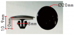 LEXUS 90467-06205-C0 Клипса  8x10x20mm