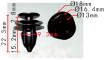 Honda 90651-T3L-003 Клипса  9.3x15.2x18mm