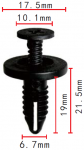 FORD N807578-S, N808332-S клипса  8x20x19mm