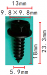 Ford Саморез под фигурную отвертку 5,9x18x13 mm
