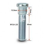 Шпилька забив. M12X1,25 длина рез.части 40мм Цинк CRP129B40