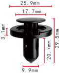 TOYOTA  клипса бампера  9.9x20.7x25.9mm