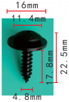 Audi, VW Саморез с пресс шайбой  4,8x17,8x16 mm
