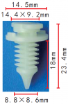 GM,CHRYSLER 20298365, 6013122 клипса  8.8x18x14.5mm