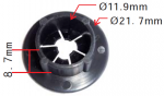 Mitsubishi MB157530 клипса 4.9x8.6x21.8mm