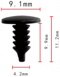 GM 10262036 клипса  4.2x9.9x9.1mm
