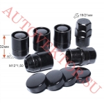 К-кт гаек секр. 416345X2 BC M12X1,50 Высота 32мм Черный Хром Конус, закр., вращ. кольцо, хром.пласт.