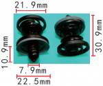 VW, VAG, AUDI 7L6868243 клипса  7.9x10.9x21.9mm