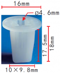 NISSAN 01281-00701 клипса  10x17.5x16mm d4.7mm