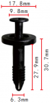 FORD N807577-S, N808331-Sклипса 6.3x27.9x17.8mm