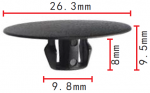 MITSUBISHI MU481187 клипса   8x8x26.3mm