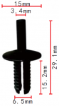 MERCEDES клипса  6.5x15.2x15mm