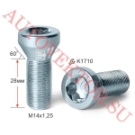 Болт 277110 SP M14X1,25X28 Цинк Конус, Dголовы=20мм, внутр. 10 луч. Звезда д/ПРОСТАВОК
