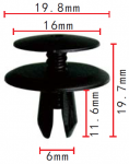 VW, VAG, AUDI клипса  6x11.6x19.8mm