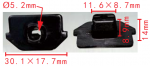 TOYOTA 52535-50060, 52535-0E010 Клипса  11.6x8.9x30.1mm  d5.2mm