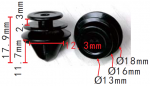 RENAULT Клипса  12.3x11.7x18mm