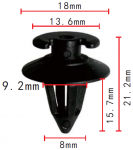 VAG, BMW 823867299, 51411973500    клипса  9.2x15.7x18mm